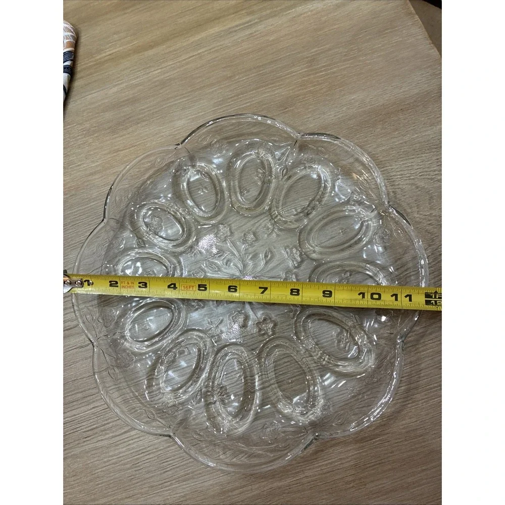 Vtg Anchor Hocking Savannah Deviled Egg 12